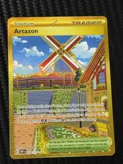 Artazon Gold Secret Rare 229/197 SV03: Obsidian Flames Pokemon NM - Image 1
