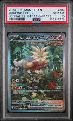 2024 POKEMON TEMPORAL FORCES SPECIAL ILLUSTRATION RARE GOUGING FIRE EX PSA 10 - Image 1