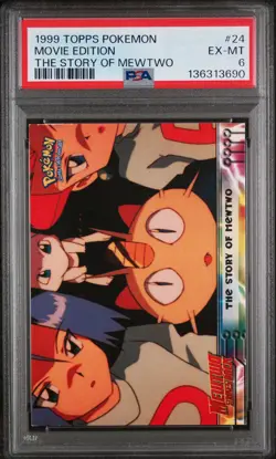 1999 TOPPS POKEMON THE MOVIE EDT THE STORY OF MEWTWO #24 MOVIE EDITION PSA 6 - Image 1