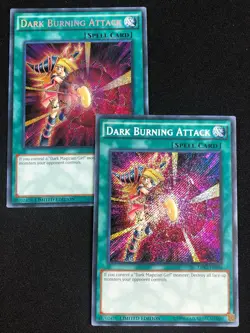 YUGIOH DARK BURNING ATTACK LDK2-ENS04 SECRET X2 LP - Image 1