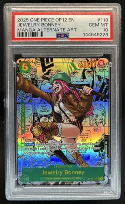 2025 One Piece Legacy of Master Jewelry Bonney Manga Art Alt SSP OP12-118 PSA 10 - Image 1