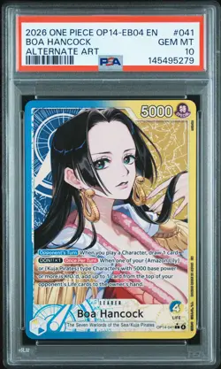 2026 ONE PIECE OP14-EB04-THE AZURE SEA'S SEVEN ALTERNATE ART BOA HANCOCK PSA 10 - Image 1