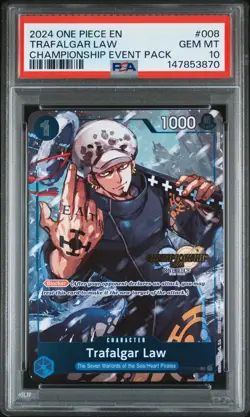 2024 ONE PIECE CHAMPIONSHIP 2024 EVENT PACK #008 TRAFALGAR LAW PSA 10 - Image 1