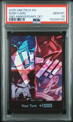 2025 ONE PIECE ENGLISH VERSION 2ND ANNIVERSARY SET DON!! CARD PSA 10 - Image 1