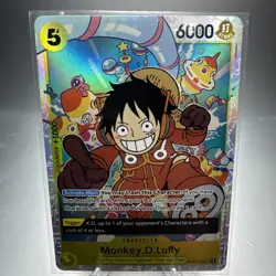 Bandai One Piece CCG Monkey.D.Luffy Egghead OP07-109 Full Art Holo - Image 1