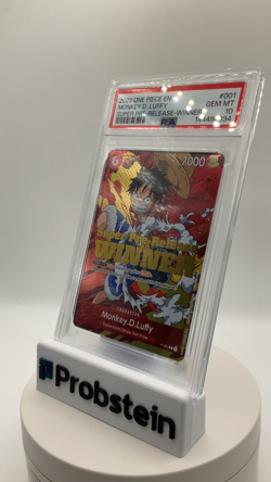 2022 ONE PIECE PROMOS SUPER PRE-RELEASE-WINNER #001 MONKEY D. LUFFY PSA 10 - Image 2