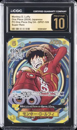 2024 ONE PIECE PC JAPANESE OP DAY '24 SUPER RARE MONKEY D. LUFFY CGC 10 PRISTINE - Image 1