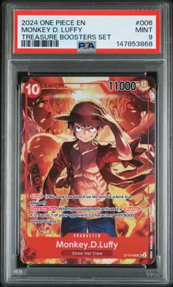 2024 ONE PIECE PROMOS TREASURE BOOSTERS SET #006 MONKEY D. LUFFY PSA 9 - Image 1