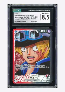 One Piece CGC 8.5 Sabo L Alternate Art 2025 OP13-004 OP13 Japanese - Image 1