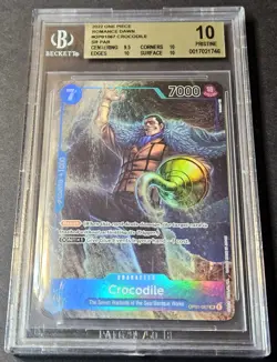 One Piece Romance Dawn Crocodile SR PAR Art 2022 BGS 10 #OP01-067 - Image 1