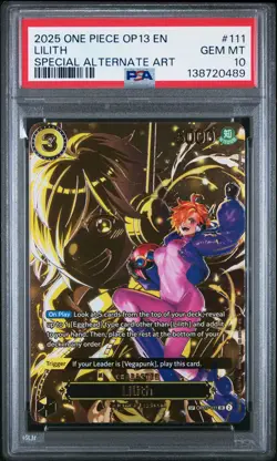 2025 ONE PIECE OP13-CARRYING ON HIS WILL SPECIAL ALTERNATE ART LILITH PSA 10 - Image 1