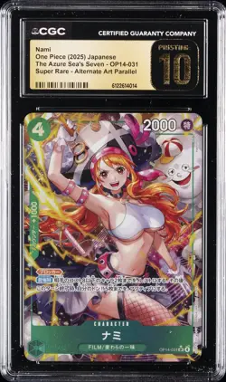 2025 ONE PIECE JAPANESE THE AZURE SEA'S SEVEN SR ALT ART NAMI CGC 10 PRISTINE - Image 1