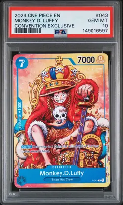 2024 ONE PIECE PROMOS CONVENTION EXCLUSIVE #043 MONKEY D. LUFFY PSA 10 - Image 1