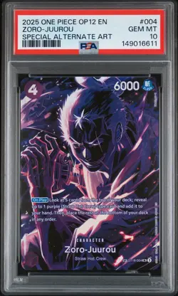 2025 ONE PIECE LEGACY OF THE MASTER SPECIAL ALT ART #004 ZORO-JUUROU PSA 10 - Image 1