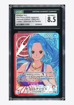 One Piece CGC 8.5 Nefeltari Vivi L Alternate Art 2025 EB03-001 EB03 Japanese - Image 1