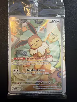 Eevee 173 Scarlet & Violet Promo Pokemon Card Sealed with Crimped Error - Image 1