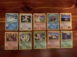 10 VINTAGE Pokemon Cards from Classic WOTC Sets!! - Image 1