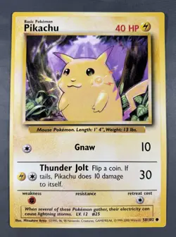 Jumbo Pokemon Card Pikachu 58/102 NOT FOR PLAY USE Promo Giant Big Oversize - Image 2