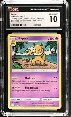 Pokemon Hypno 2023 Trading Card Game Classic 012/034 Holo CGC 10 - Image 1