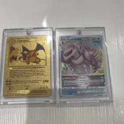 Pokemon Charizard, Mawile VSTAR, Origin Forme Palkia VSTAR Foil Metal Card Lot - Image 2