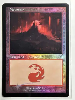 Mountain () (Retro Frame) Innistrad Remastered 295 Foil MTG Card LP-NM - Image 1