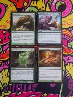 4x MTG Green Artifact Destruction Spells! All NM Mint! (4 Card Lot). Ships Fast! - Image 1