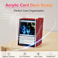 Card Deck Box with Portable Case, 6 Pack Clear Commander Deck Box with 6 Divider - Image 5