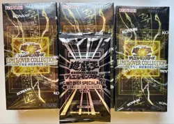 3 Box Yu-Gi-Oh OCG LIMIT OVER COLLECTION THE HEROES Box Japanese w/Promo Card - Image 1