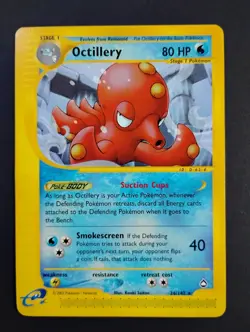 Octillery 26/147 Aquapolis Non-Holo 2002 WOTC Vintage E-Reader Pokemon Card LP - Image 1