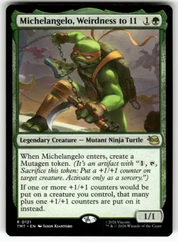 Michelangelo, Weirdness to 11 #121 NM MTG TMT Magic - Image 1