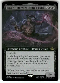 Savanti Romero, Time's Exile (Extended Art) 267 NM Foil MTG TMT Magic - Image 1