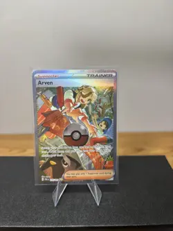 Pokemon TCG Arven 235/091 Special Illustration Rare Sir Paldean Fates Holo NM - Image 1