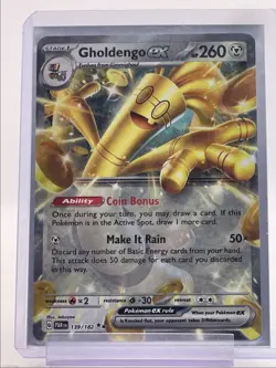 GHOLDENGO EX 2023 POKEMON PARADOX RIFT DOUBLE RARE A 139/182 Q1219 - Image 1