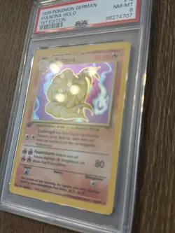 1999 Pokemon VULNONA Holo 1st Edition 12/102 Basis-Set Base Set Deutsch PSA 8 NM - Image 2