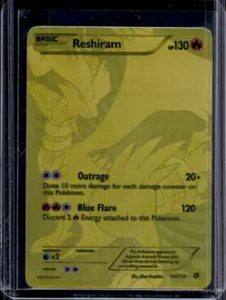 2013 Pokemon Black & White Legendary Treasures Reshiram #114/113 - Image 1
