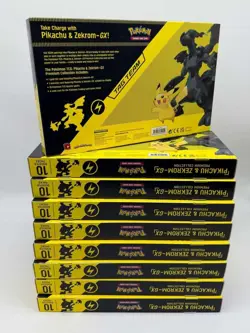 Lot of (9) Pokemon TCG Pikachu & Zekrom GX Premium Collection Sealed - Image 5