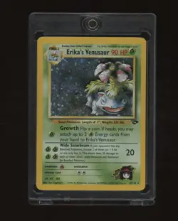 2000 Pokemon Gym Challenge #4 Erika's Venusaur Holo Rare w/ Crease on Top - Image 1