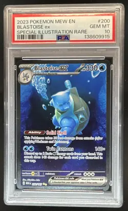 2023 Pokemon SV 151 Blastoise ex Special Illustration Rare #200/165 PSA 10 - Image 1