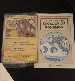 Pokemon Pikachu At The Museum Jumbo Card + Ecology Booklet - Natural History - Image 1