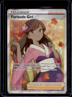 2022 Pokemon SWSH Silver Tempest Furisode Girl #190/195 - Image 1