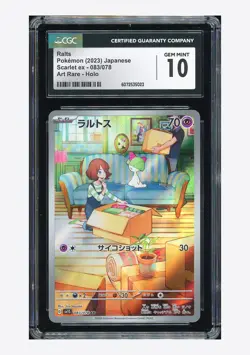 Pokemon CGC 10 GEM MINT Ralts AR 2023 083/078 SV1S Japanese - Image 1
