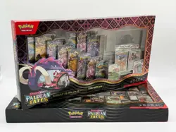 Lot (2) Pokemon Paldean Fates Great Tusk ex & Iron Treads ex Premium Collection - Image 1