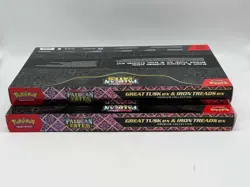 Lot (2) Pokemon Paldean Fates Great Tusk ex & Iron Treads ex Premium Collection - Image 5