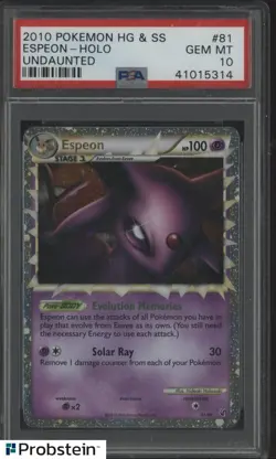 2010 Pokemon HG & SS Undaunted #81 Espeon Holo PSA 10 GEM MINT - Image 1