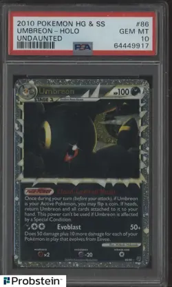 2010 Pokemon HG & SS Undaunted #86 Umbreon Holo PSA 10 GEM MINT - Image 1