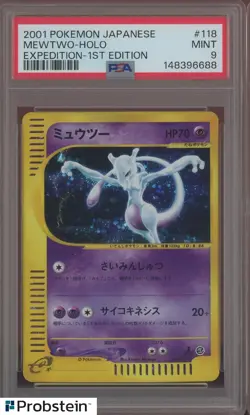 2001 POKEMON JAPANESE EXPEDITION #118 MEWTWO-HOLO 1ST EDITION PSA 9 MINT - Image 1