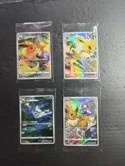 4 Lot Pokemon TCG S-Chinese CSGC Eevee Jolteon Flareon.Vaporeon.Holo SE58 - Image 1