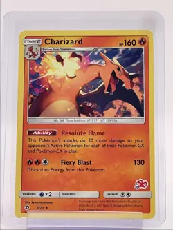 CHARIZARD 2018 POKEMON SM DRAGON MAJESTY RARE 3/70 Q2386 - Image 1