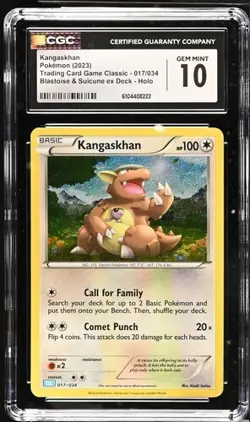 Pokemon Kangaskhan 2023 Trading Card Game Classic 017/034 Holo CGC 10 - Image 1