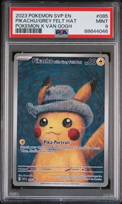 2023 Pokemon SVP En Pikachu/Grey Felt Hat Pokemon x Van Gogh #085 Psa 9 - Image 1